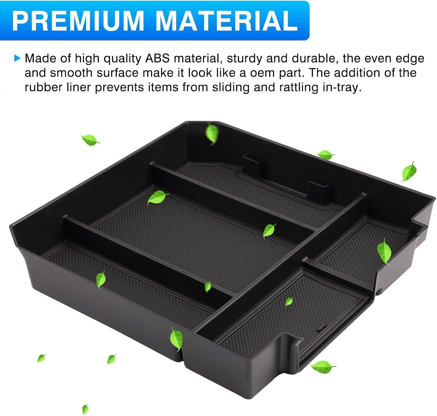 imageAutorder Custom Fit for Center Console Organizer 2022 2023 Toyota Tundra Accessories Armrest Storage Box Secondary Insert Tray with 2 Color mats