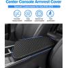 imageAutorder Center Console Cover for Kia Forte 20192024 Accessories Carbon Fiber Armrest Cover AntiScratch Middle Console Pad Leather Armrest Protector20222026 Kia EV6