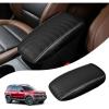 imageAutorder Center Console Cover for Ford Bronco Sport 20212024 2025Escape 20202024 2025 Accessories Carbon Fiber Armrest Cover AntiScratch Middle Console Pad Leather Armrest Protectorblack
