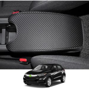 imageAutorder Center Console Cover for 20162020 2021 2022 Honda HRV HRV Accessories Carbon Fiber Armrest Cover AntiScratch Middle Console Pad Leather Armrest ProtectorHRV 20162022