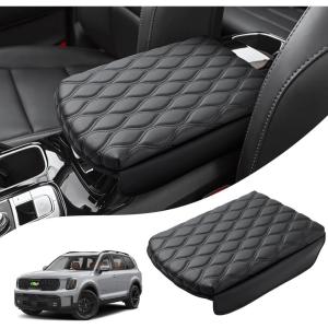 imageAutorder Center Console Cover for Kia Forte 20192024 Accessories Carbon Fiber Armrest Cover AntiScratch Middle Console Pad Leather Armrest Protector20202026 Kia Telluride