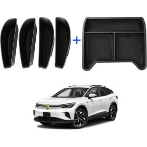 imageAutorder Center Console Dash Organizer for 2021 2022 2023 2024 2025 Volkswagen ID4 VW ID4 Accessories Dashboard Insert Tray Storage Box with Antislip Mat12 INCH ScreenCenter ConsoleDoor Side Organizers 5PCS