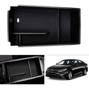 imageAutorder Center Console Organizer for 2023 2024 2025 2026 Kia NIRO Accessories Gear Shift Storage Box Gear Shifter Insert Tray with Black Mats20212026 Kia K5 GT Line