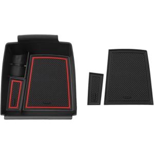 imageAutorder Center Console Organizer for 2023 2024 2025 2026 Kia NIRO Accessories Gear Shift Storage Box Gear Shifter Insert Tray with Black Mats20232026 Kia NIRO DE