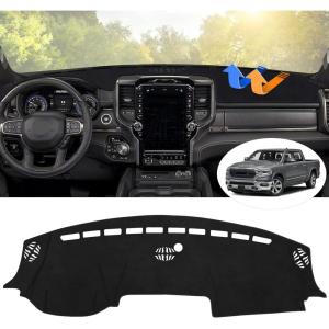 imageAutorder Dashboard Cover Mat for 20192023 2024 2025 2026 Dodge Ram 1500 2500 3500 Accessories Dash Cover Flannel Dash Mat Sunshade Glare UV Rays Protector Black20192026 Dodge Ram