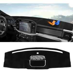 imageAutorder Dashboard Cover Mat for 20202024 2025 2026 Ford Explorer Accessories Dash Cover Flannel Dash Mat Sunshade Glare UV Rays Protector20212026 F150 with 12inch Touchscreen