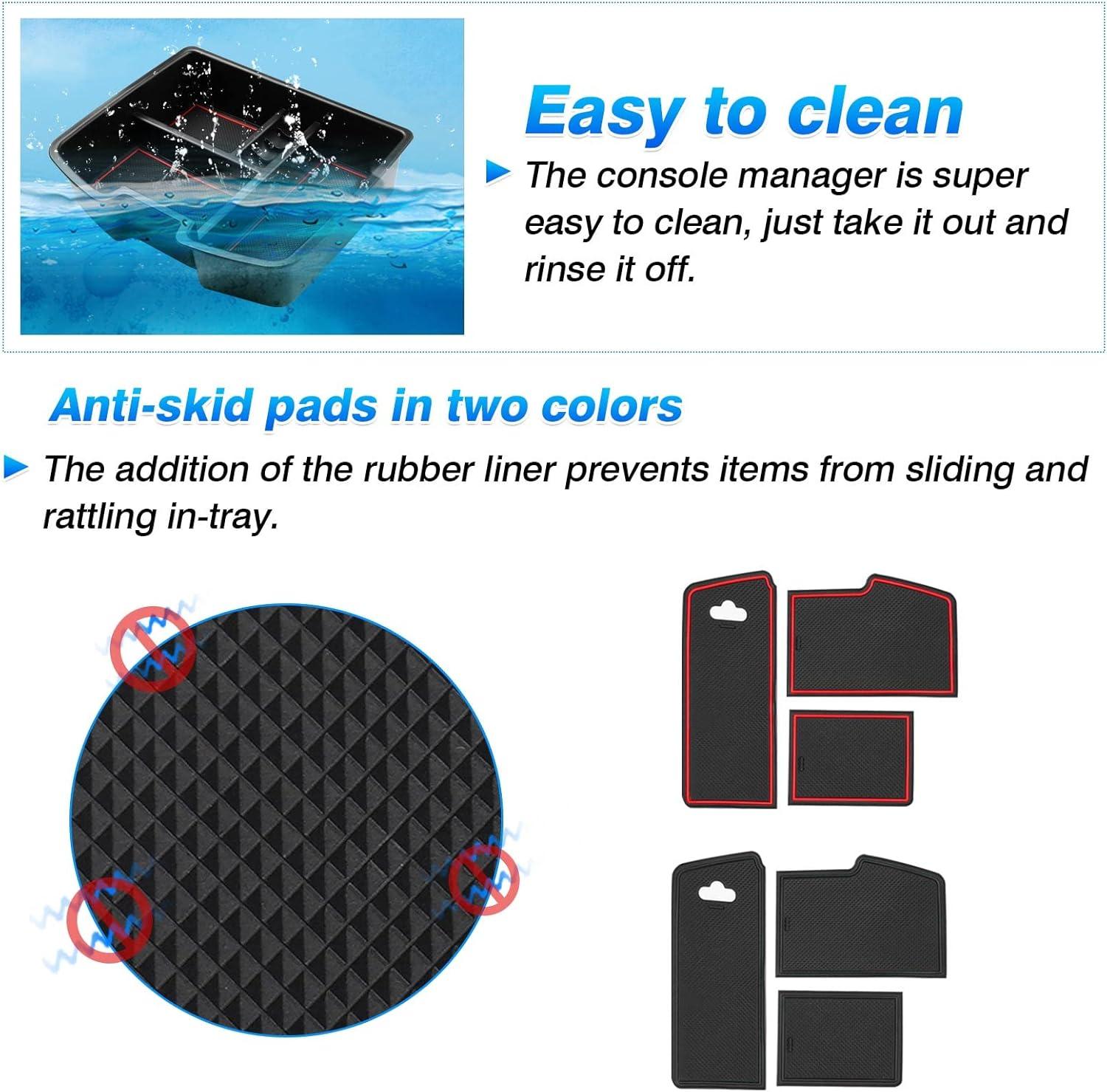 imageAutorder Center Console Organizer for 20192025 ChevyChevrolet Blazer Accessories Armrest Storage Box Secondary Insert Tray with 2 Color Mats20072013 Chevy SilveradoSierra 1500 2500 3500