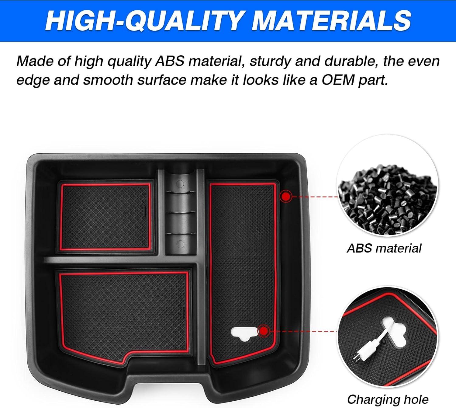 imageAutorder Center Console Organizer for 20192025 ChevyChevrolet Blazer Accessories Armrest Storage Box Secondary Insert Tray with 2 Color Mats20072013 Chevy SilveradoSierra 1500 2500 3500