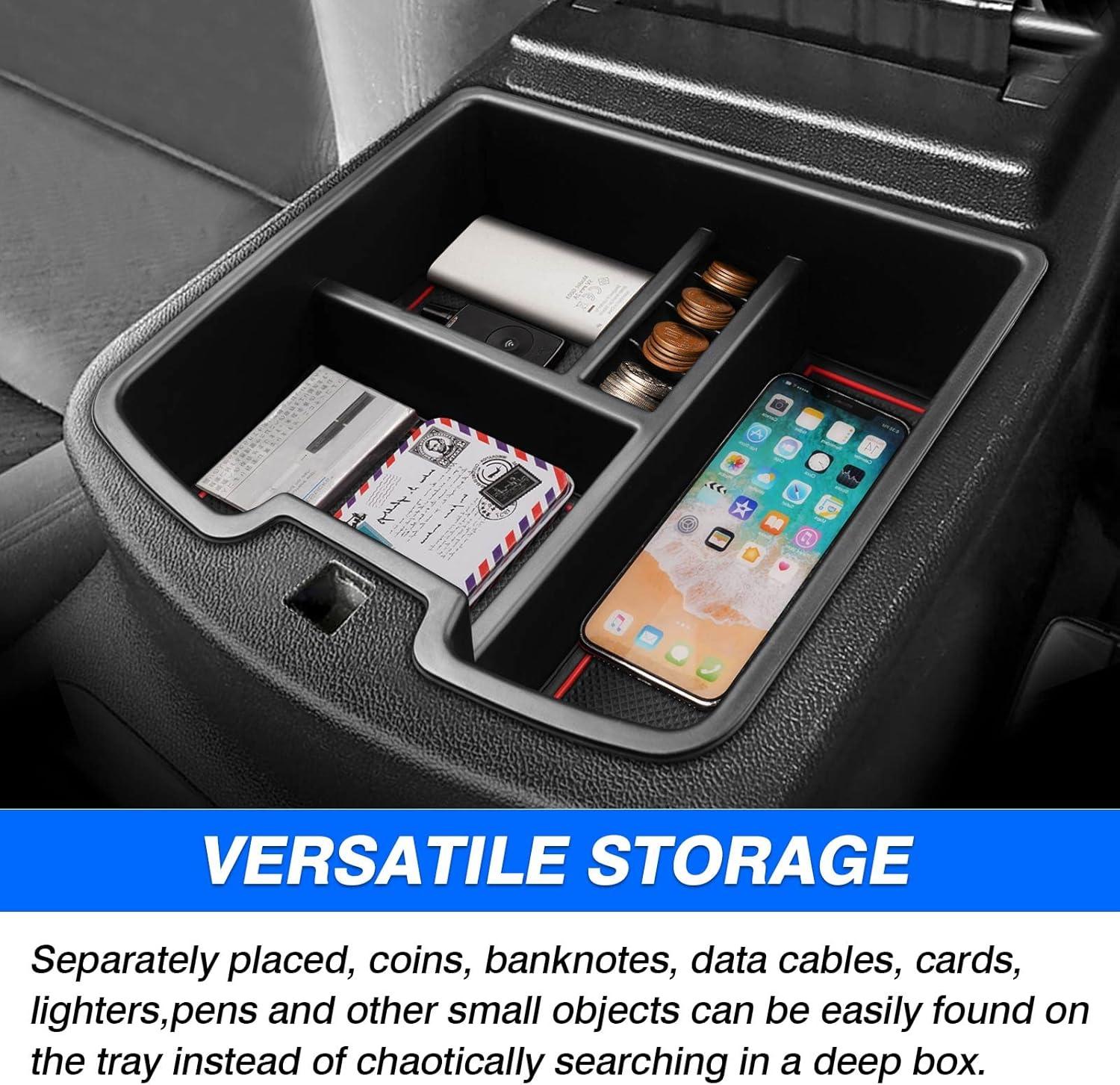 imageAutorder Center Console Organizer for 20192025 ChevyChevrolet Blazer Accessories Armrest Storage Box Secondary Insert Tray with 2 Color Mats20072013 Chevy SilveradoSierra 1500 2500 3500