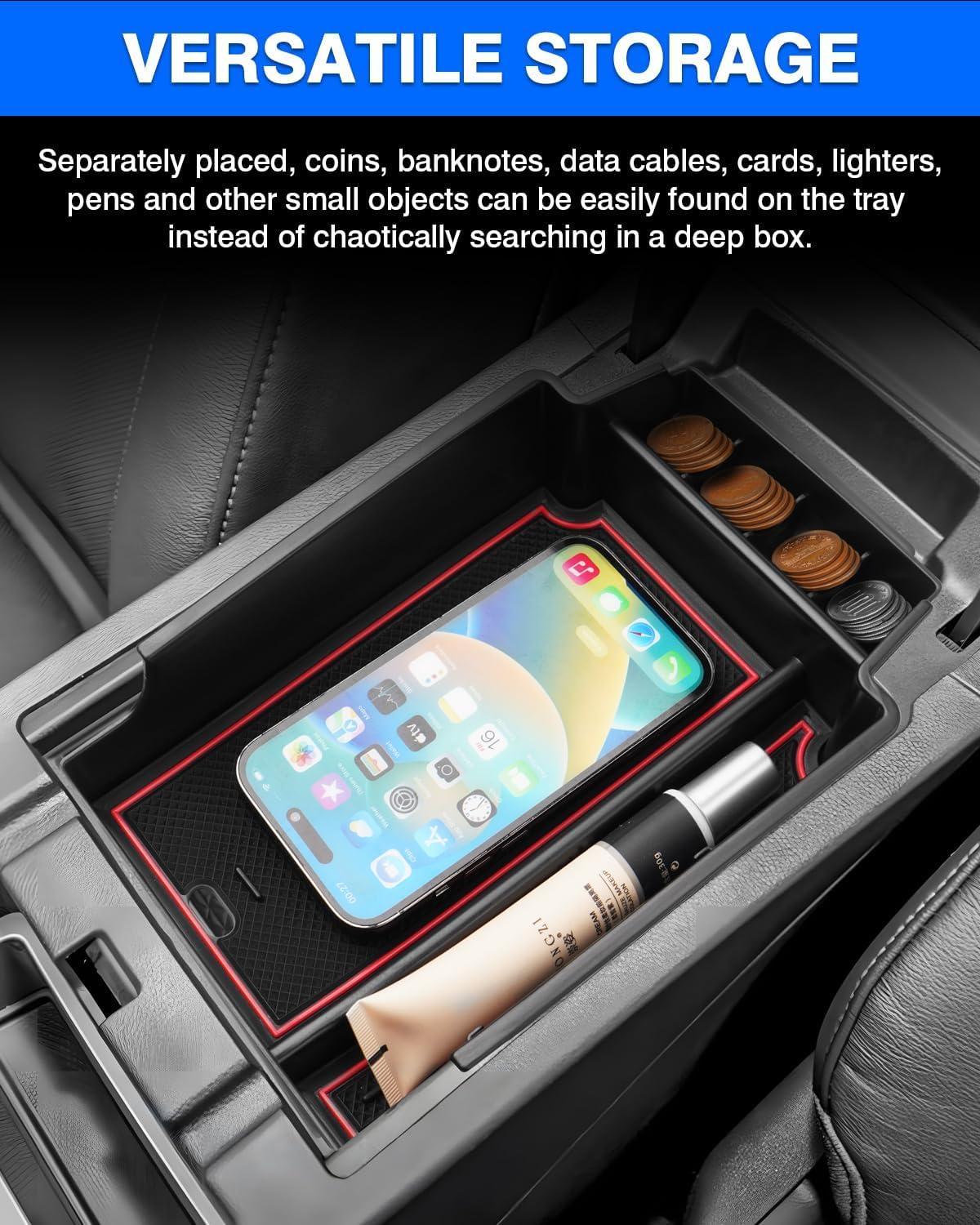 imageAutorder Center Console Organizer for 20192025 ChevyChevrolet Blazer Accessories Armrest Storage Box Secondary Insert Tray with 2 Color Mats20192025 Blazer