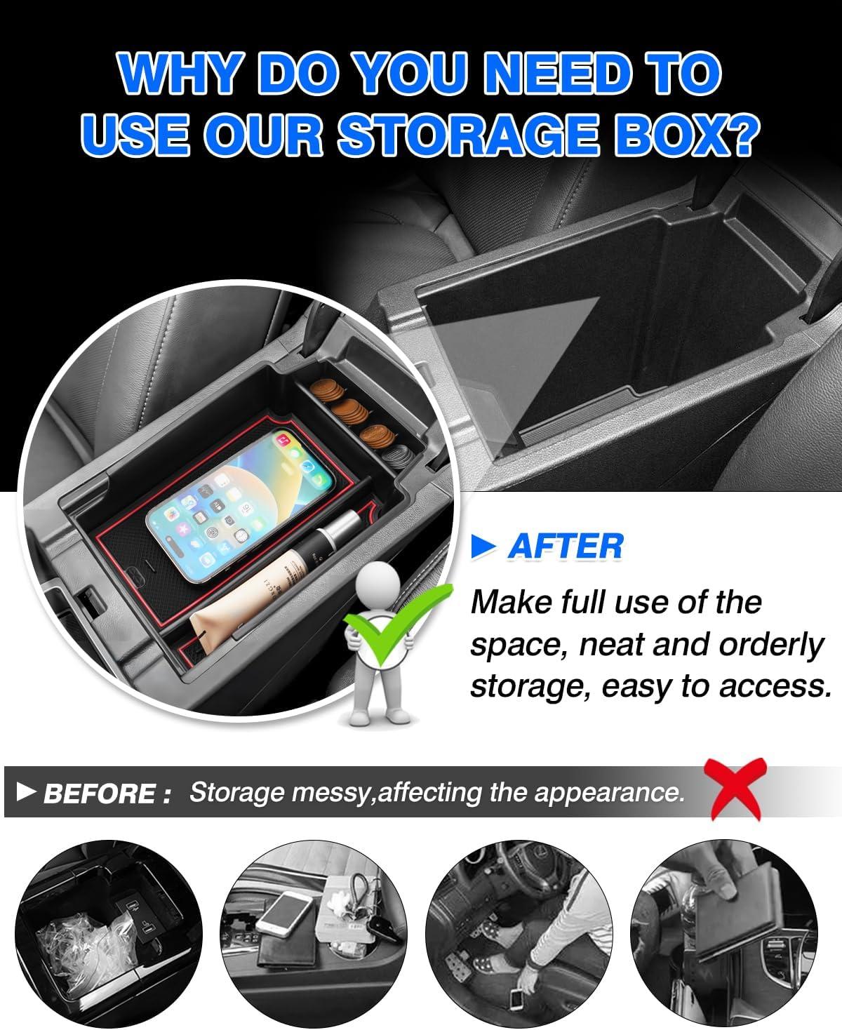 imageAutorder Center Console Organizer for 20192025 ChevyChevrolet Blazer Accessories Armrest Storage Box Secondary Insert Tray with 2 Color Mats20192025 Blazer