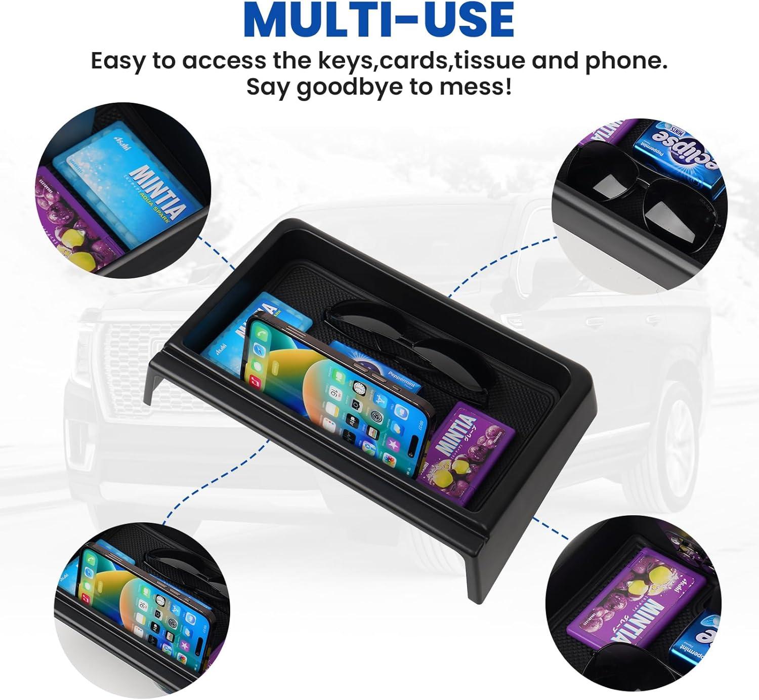 imageAutorder Center Console Organizer for 20192025 ChevyChevrolet Blazer Accessories Armrest Storage Box Secondary Insert Tray with 2 Color Mats20212024 Chevy SuburbanTahoeGMC Yukon