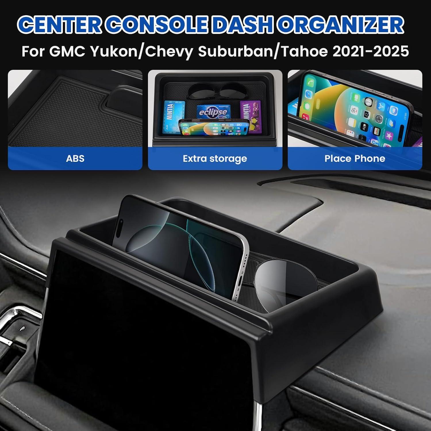 imageAutorder Center Console Organizer for 20192025 ChevyChevrolet Blazer Accessories Armrest Storage Box Secondary Insert Tray with 2 Color Mats20212024 Chevy SuburbanTahoeGMC Yukon