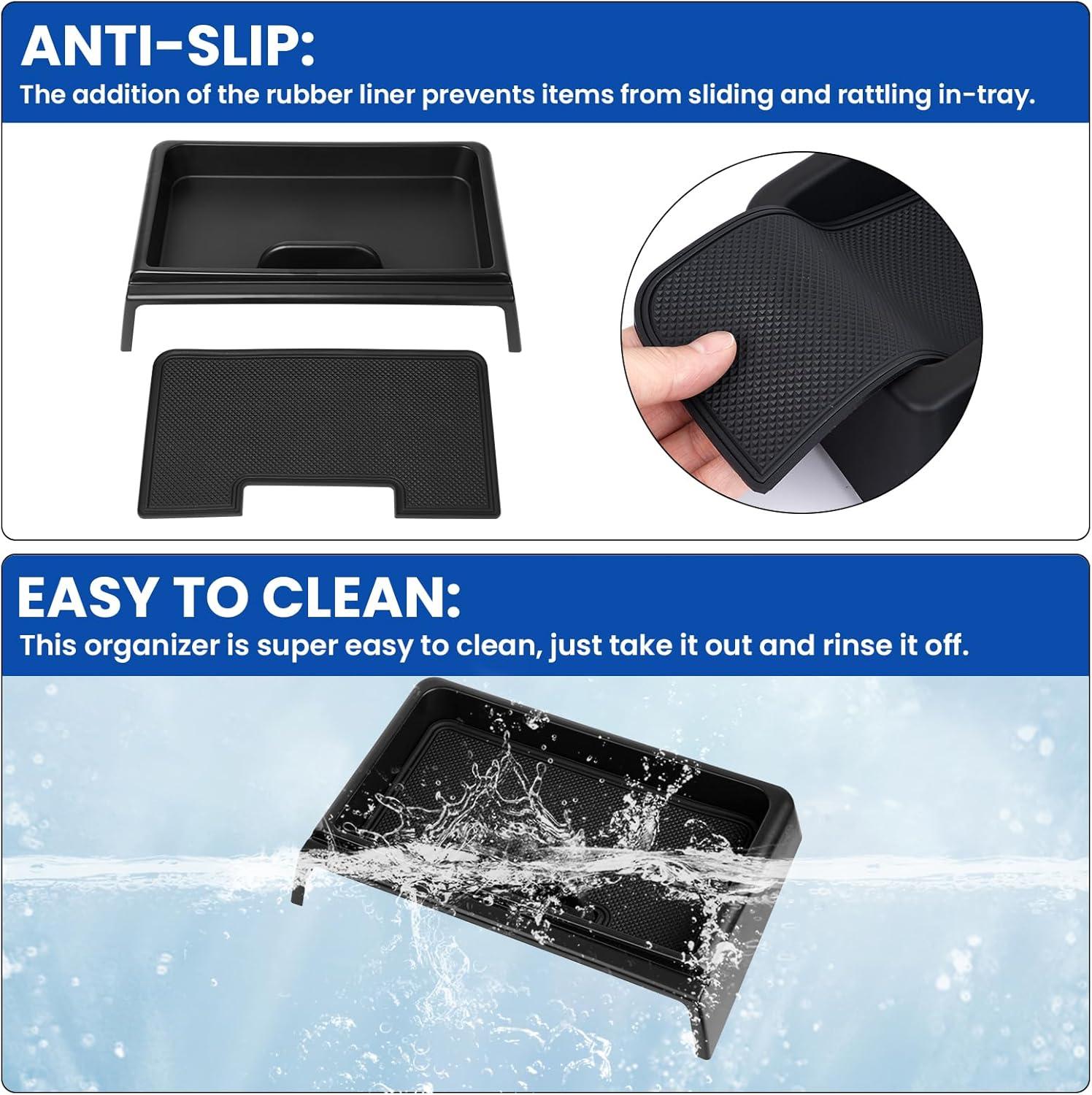 imageAutorder Center Console Organizer for 20192025 ChevyChevrolet Blazer Accessories Armrest Storage Box Secondary Insert Tray with 2 Color Mats20212024 Chevy SuburbanTahoeGMC Yukon