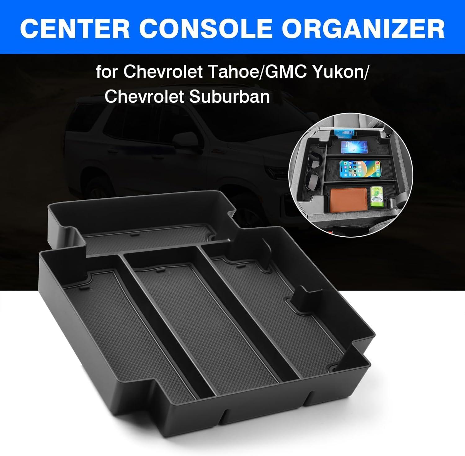 imageAutorder Center Console Organizer for 20192025 ChevyChevrolet Blazer Accessories Armrest Storage Box Secondary Insert Tray with 2 Color Mats20212026 Chevy TahoeSuburbanGMC Yukon
