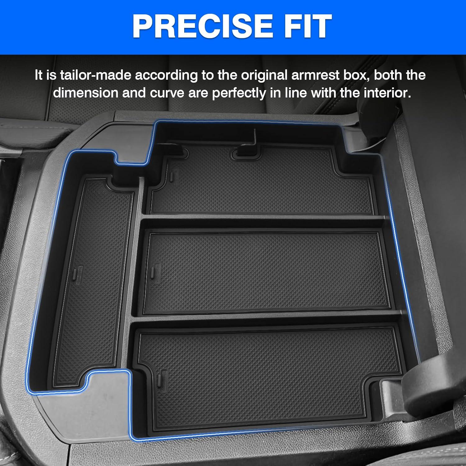 imageAutorder Center Console Organizer for 20192025 ChevyChevrolet Blazer Accessories Armrest Storage Box Secondary Insert Tray with 2 Color Mats20212026 Chevy TahoeSuburbanGMC Yukon