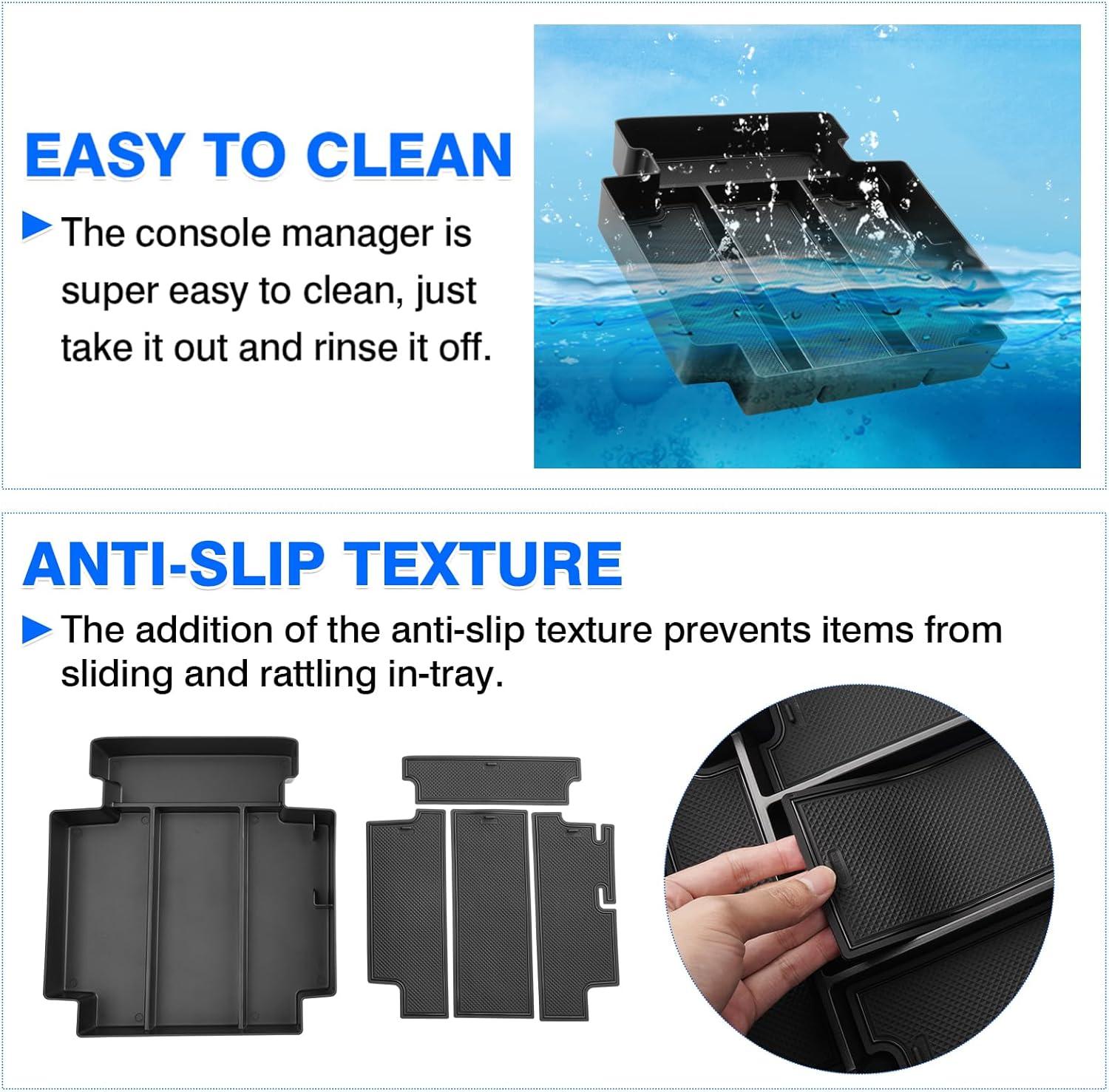 imageAutorder Center Console Organizer for 20192025 ChevyChevrolet Blazer Accessories Armrest Storage Box Secondary Insert Tray with 2 Color Mats20212026 Chevy TahoeSuburbanGMC Yukon