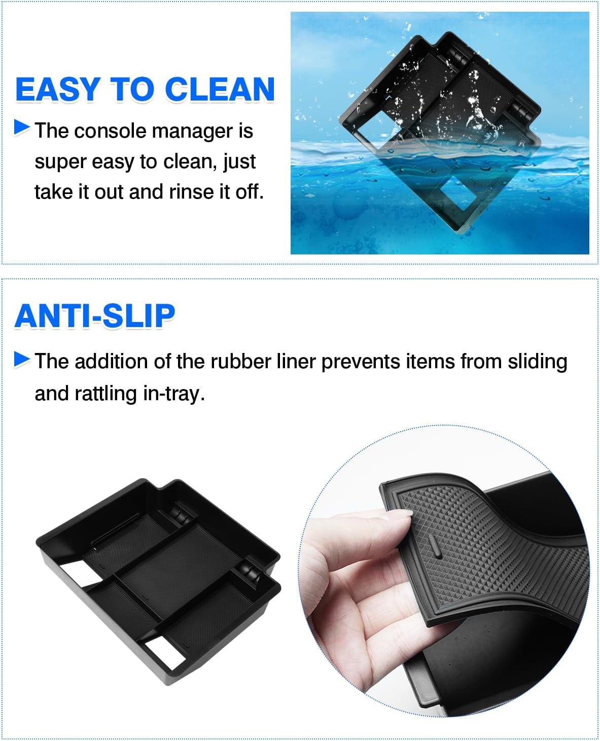 imageAutorder Center Console Organizer for 20192025 ChevyChevrolet Blazer Accessories Armrest Storage Box Secondary Insert Tray with 2 Color Mats20222026 Chevy SilveradoSierra 1500 2500 3500