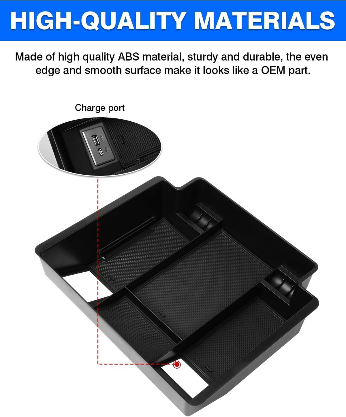 imageAutorder Center Console Organizer for 20192025 ChevyChevrolet Blazer Accessories Armrest Storage Box Secondary Insert Tray with 2 Color Mats20222026 Chevy SilveradoSierra 1500 2500 3500