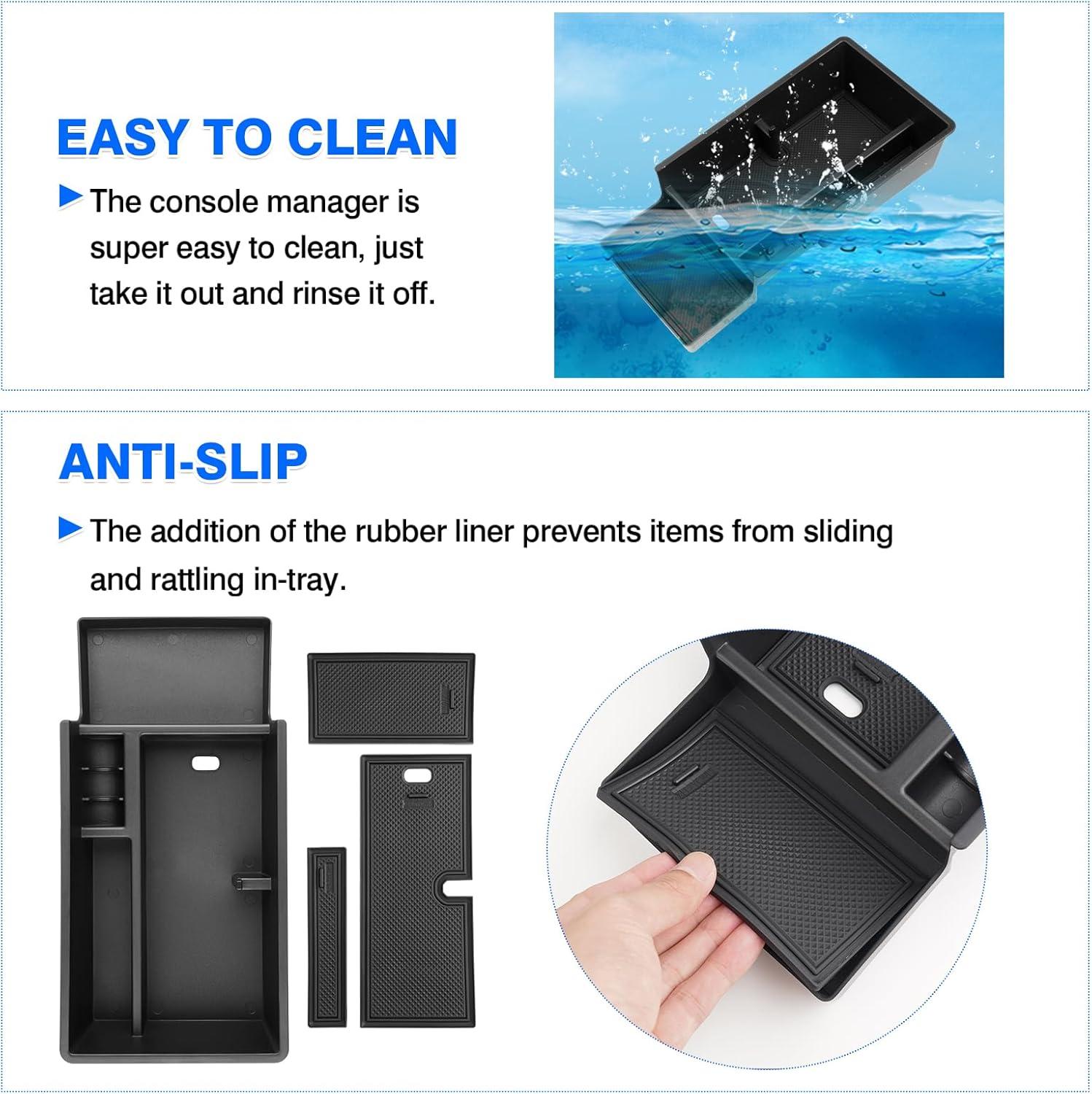 imageAutorder Center Console Organizer for 20192025 ChevyChevrolet Blazer Accessories Armrest Storage Box Secondary Insert Tray with 2 Color Mats20242026 Chevy Blazer EV