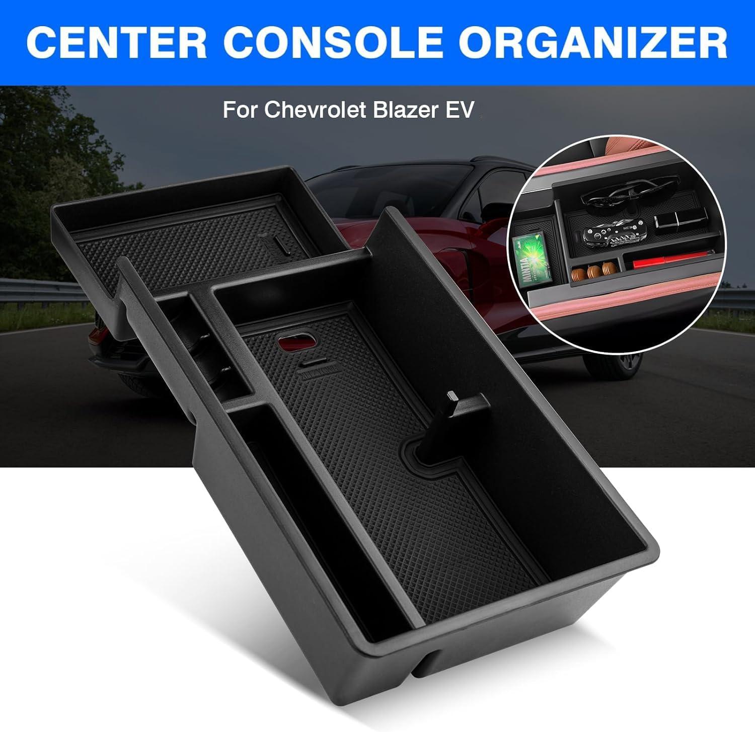 imageAutorder Center Console Organizer for 20192025 ChevyChevrolet Blazer Accessories Armrest Storage Box Secondary Insert Tray with 2 Color Mats20242026 Chevy Blazer EV