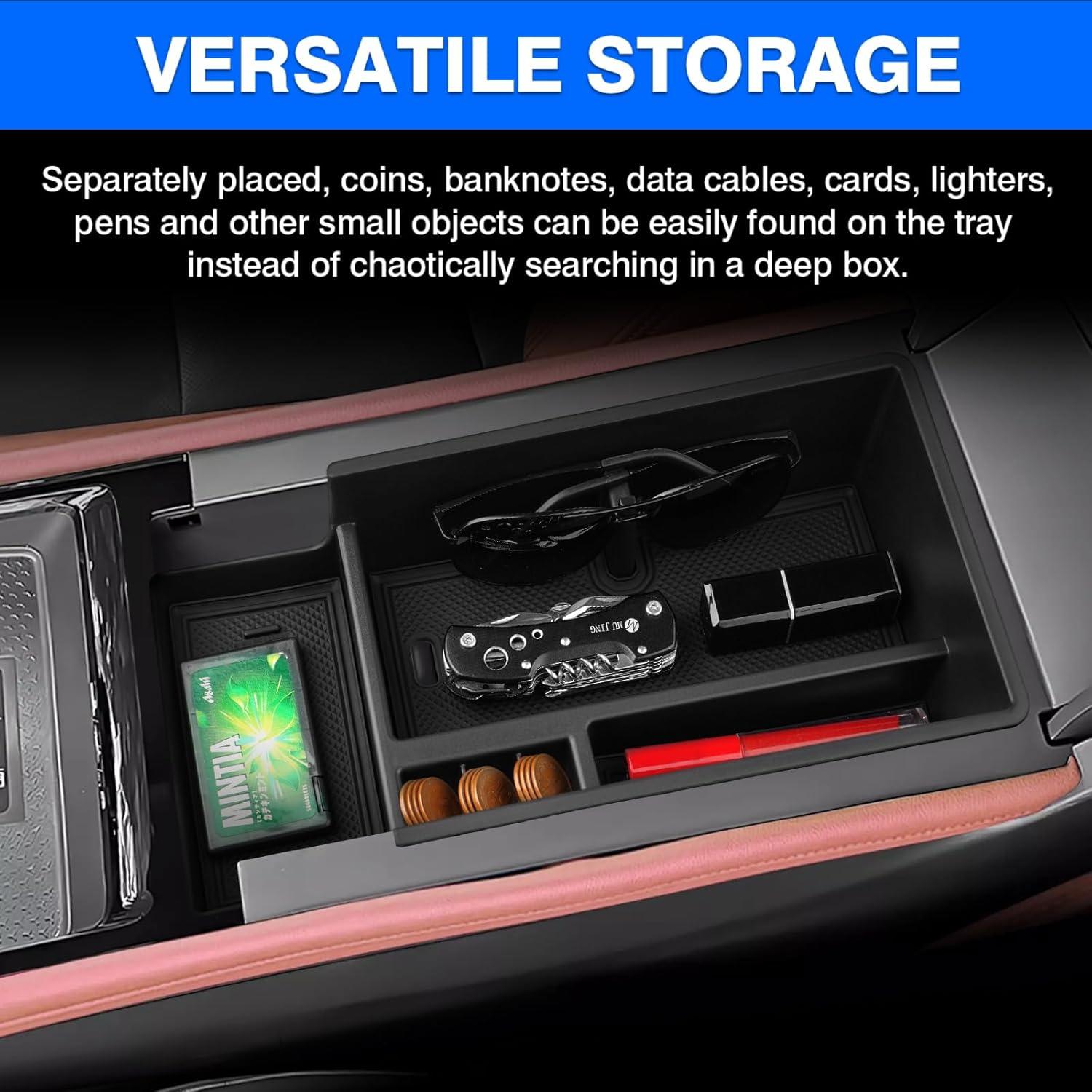 imageAutorder Center Console Organizer for 20192025 ChevyChevrolet Blazer Accessories Armrest Storage Box Secondary Insert Tray with 2 Color Mats20242026 Chevy Blazer EV