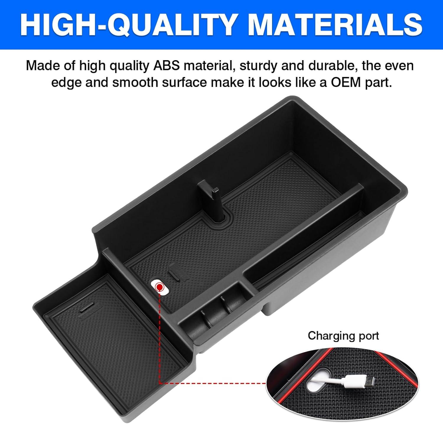 imageAutorder Center Console Organizer for 20192025 ChevyChevrolet Blazer Accessories Armrest Storage Box Secondary Insert Tray with 2 Color Mats20242026 Chevy Blazer EV