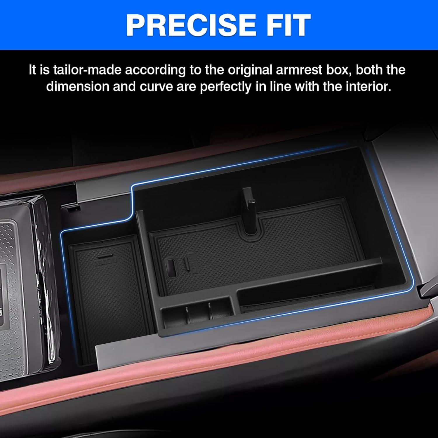 imageAutorder Center Console Organizer for 20192025 ChevyChevrolet Blazer Accessories Armrest Storage Box Secondary Insert Tray with 2 Color Mats20242026 Chevy Blazer EV