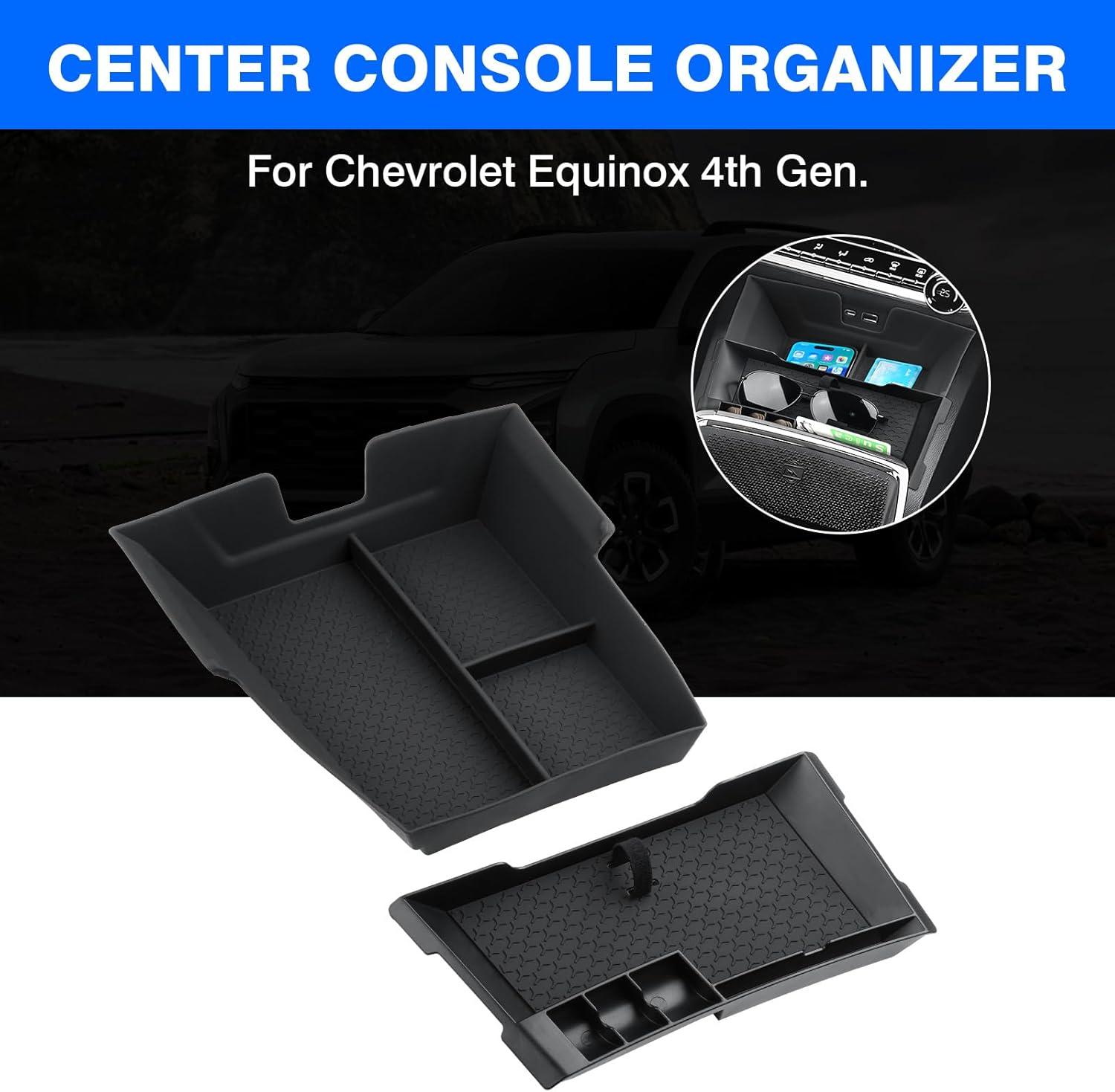 imageAutorder Center Console Organizer for 20192025 ChevyChevrolet Blazer Accessories Armrest Storage Box Secondary Insert Tray with 2 Color Mats20252026 Chevy Equinox 2PCS