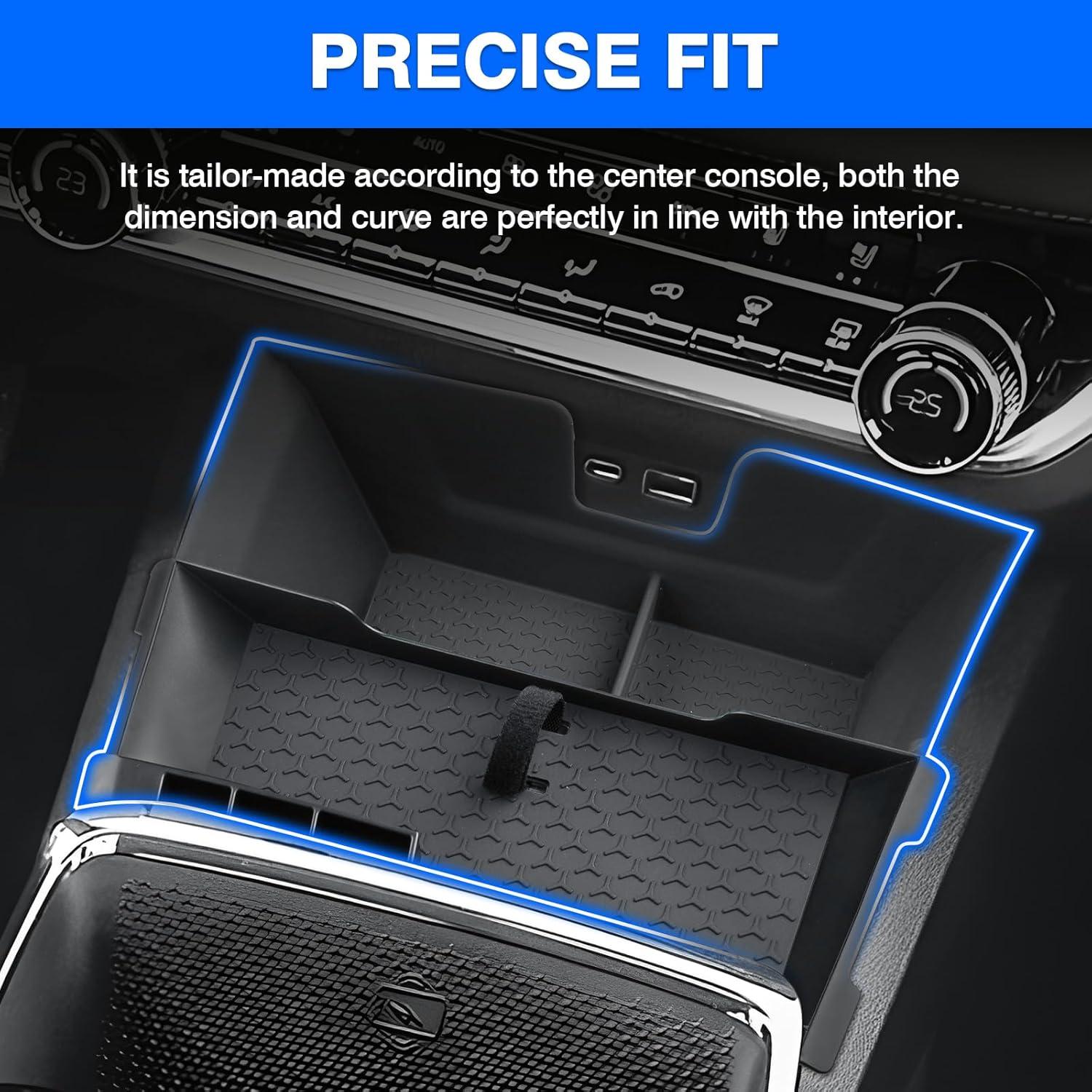 imageAutorder Center Console Organizer for 20192025 ChevyChevrolet Blazer Accessories Armrest Storage Box Secondary Insert Tray with 2 Color Mats20252026 Chevy Equinox 2PCS