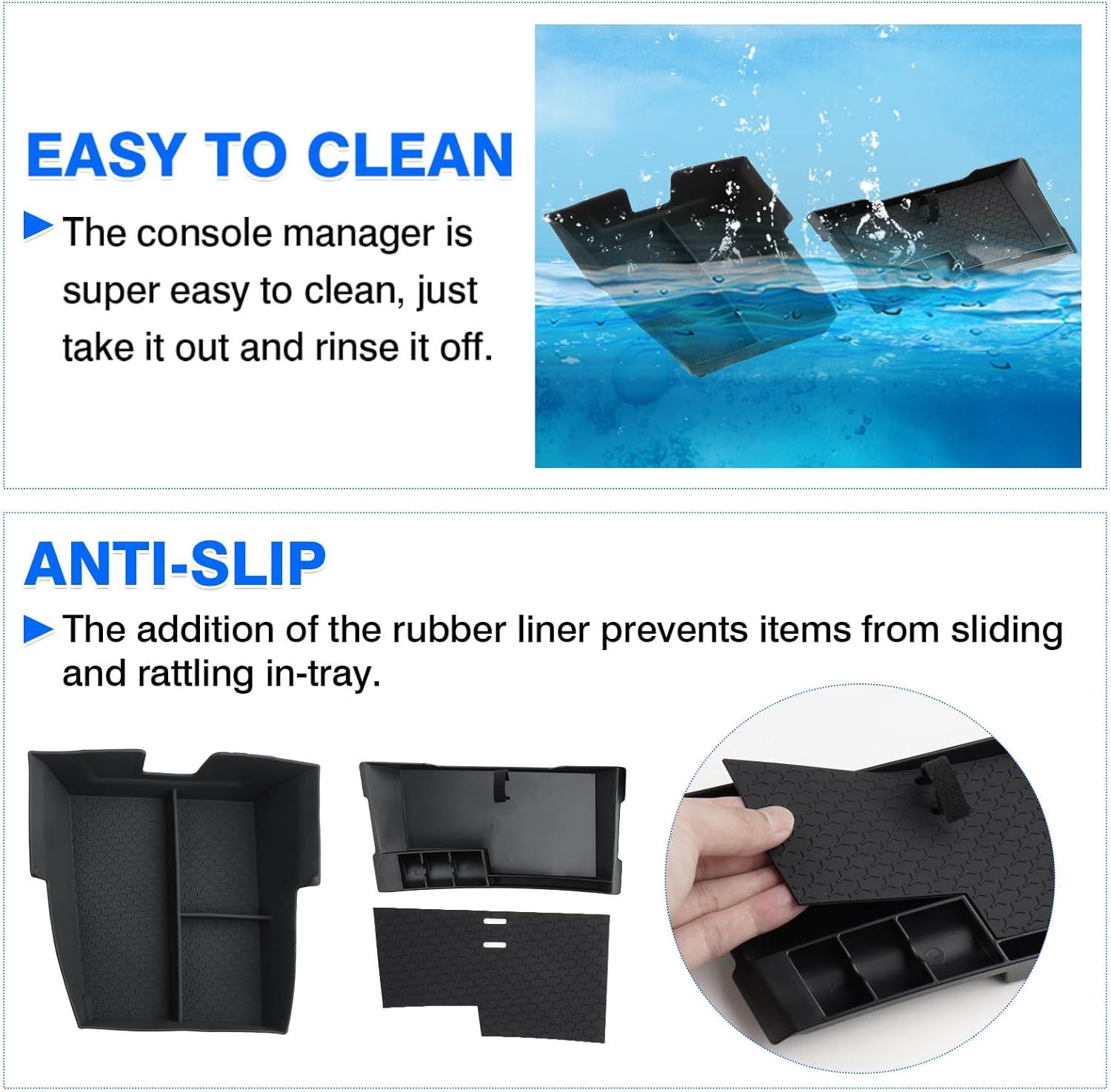 imageAutorder Center Console Organizer for 20192025 ChevyChevrolet Blazer Accessories Armrest Storage Box Secondary Insert Tray with 2 Color Mats20252026 Chevy Equinox 2PCS