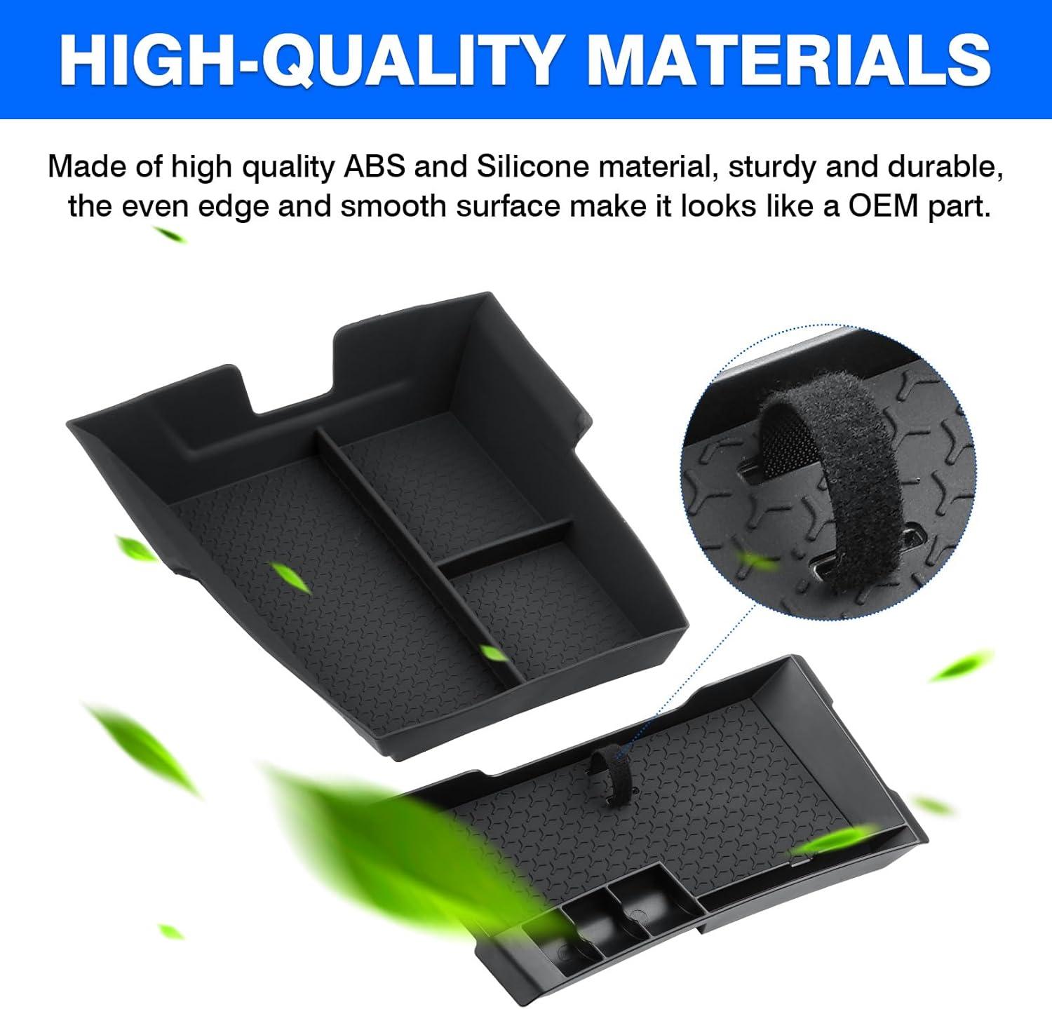 imageAutorder Center Console Organizer for 20192025 ChevyChevrolet Blazer Accessories Armrest Storage Box Secondary Insert Tray with 2 Color Mats20252026 Chevy Equinox 2PCS