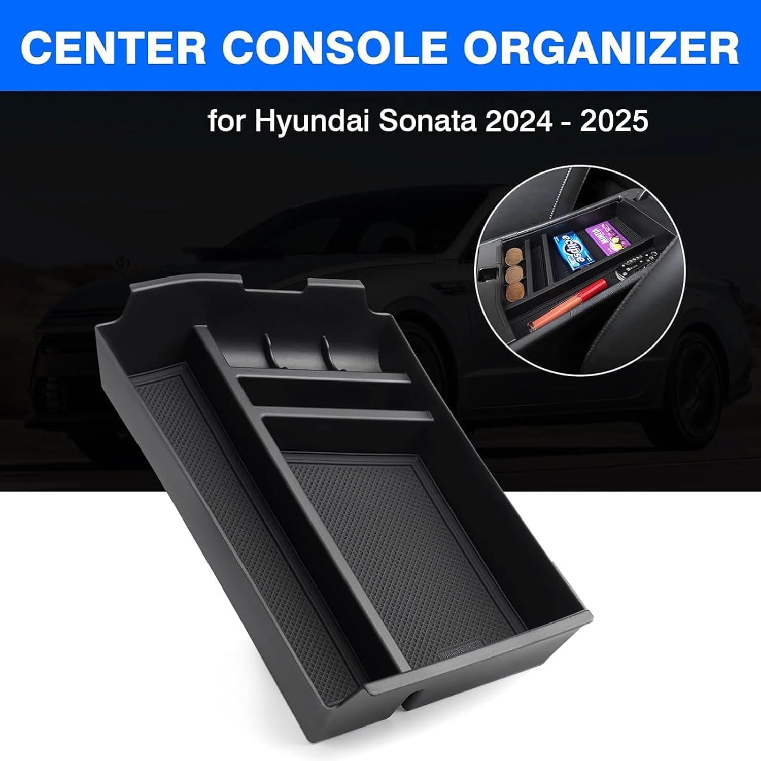imageAutorder Center Console Organizer for 2020 2021 2022 2023 Hyundai Sonata Accessories Armrest Storage Box Secondary Insert Tray with 2 Color Mats20242026