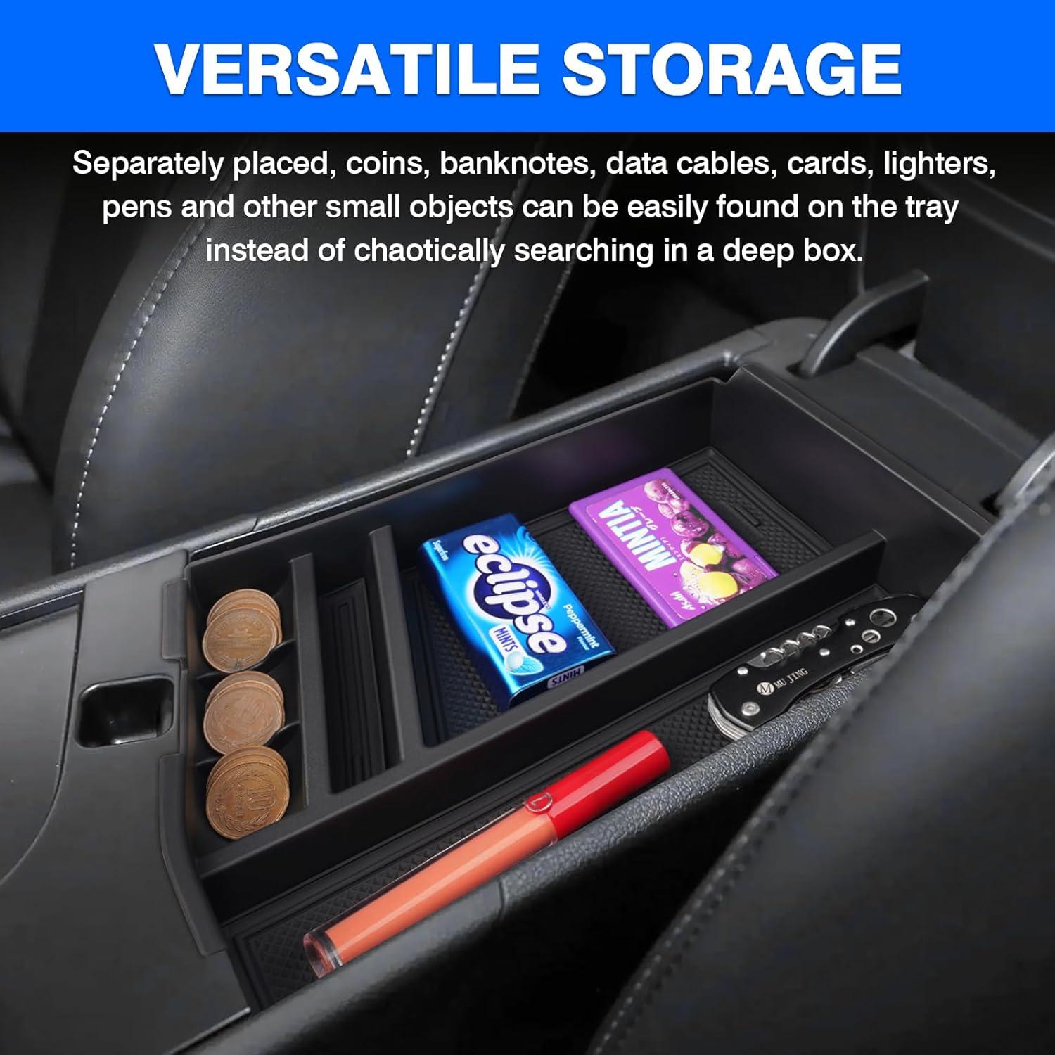 imageAutorder Center Console Organizer for 2020 2021 2022 2023 Hyundai Sonata Accessories Armrest Storage Box Secondary Insert Tray with 2 Color Mats20242026