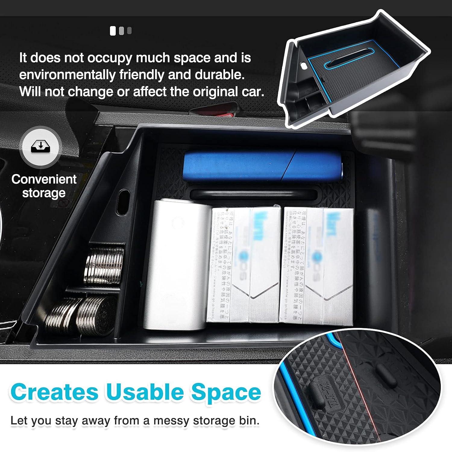 imageAutorder Center Console Organizer for 20212026 Hyundai Elantra Accessories Armrest Storage Box Secondary Insert Tray with 2 Color Mats NOT Fit Manual Hand Break Models