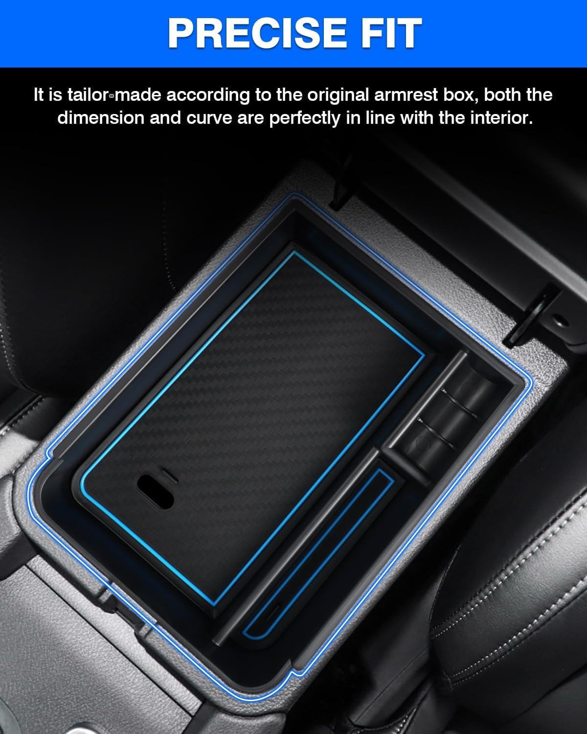 imageAutorder Center Console Organizer for Nissan Sentra 2020 2021 2022 2023 2024 2025 Accessories Armrest Storage Box Secondary Insert Tray with 2 Color Mats