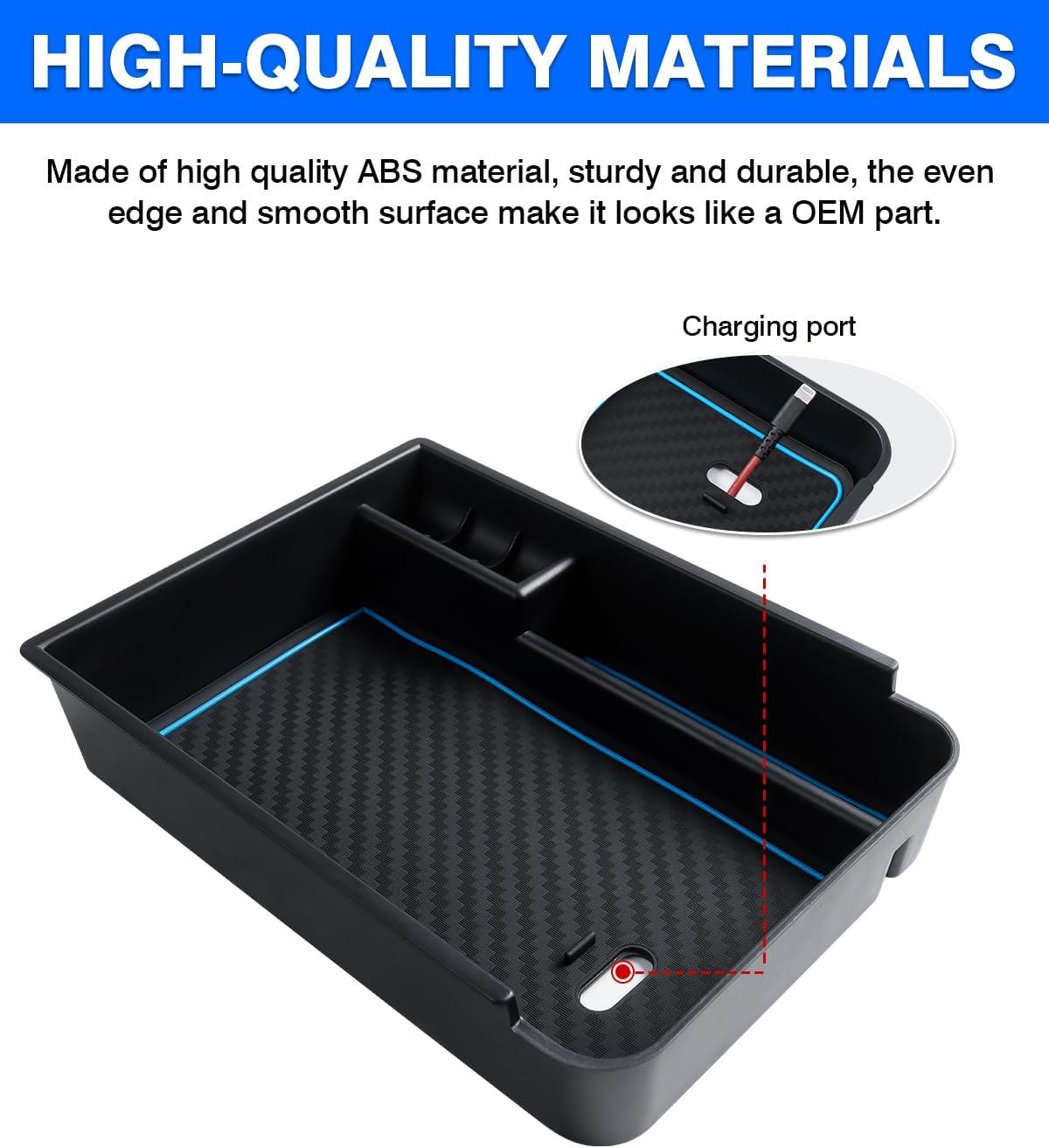 imageAutorder Center Console Organizer for Nissan Sentra 2020 2021 2022 2023 2024 2025 Accessories Armrest Storage Box Secondary Insert Tray with 2 Color Mats
