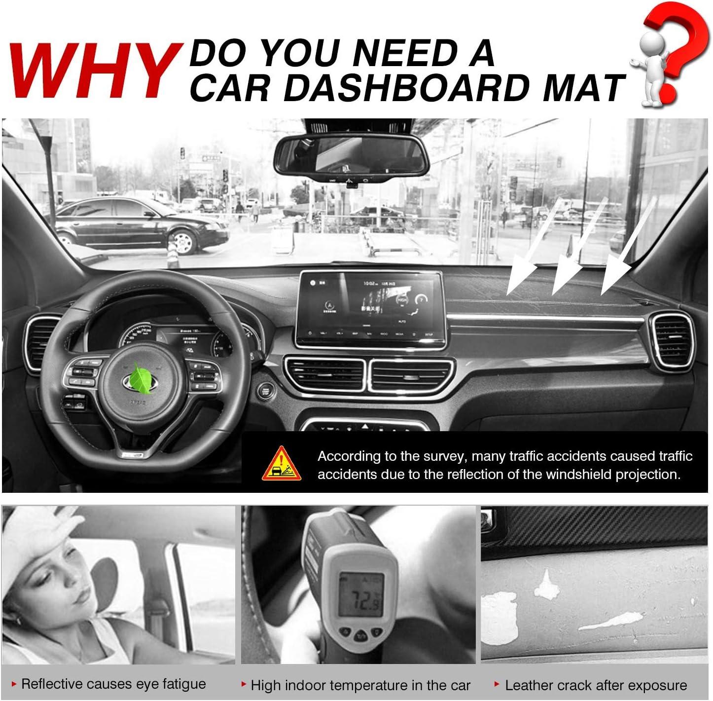 imageCartist Flannel Dashboard Cover for Kia Sportage 20172022 Dash Cover Nonslip Dashboard Mat Protector Sunshade No Glare