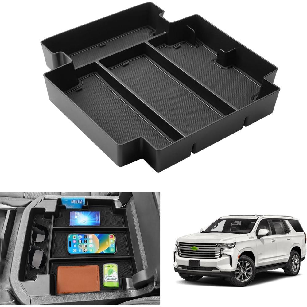 imageAutorder Center Console Organizer for 20192025 ChevyChevrolet Blazer Accessories Armrest Storage Box Secondary Insert Tray with 2 Color Mats20212026 Chevy TahoeSuburbanGMC Yukon