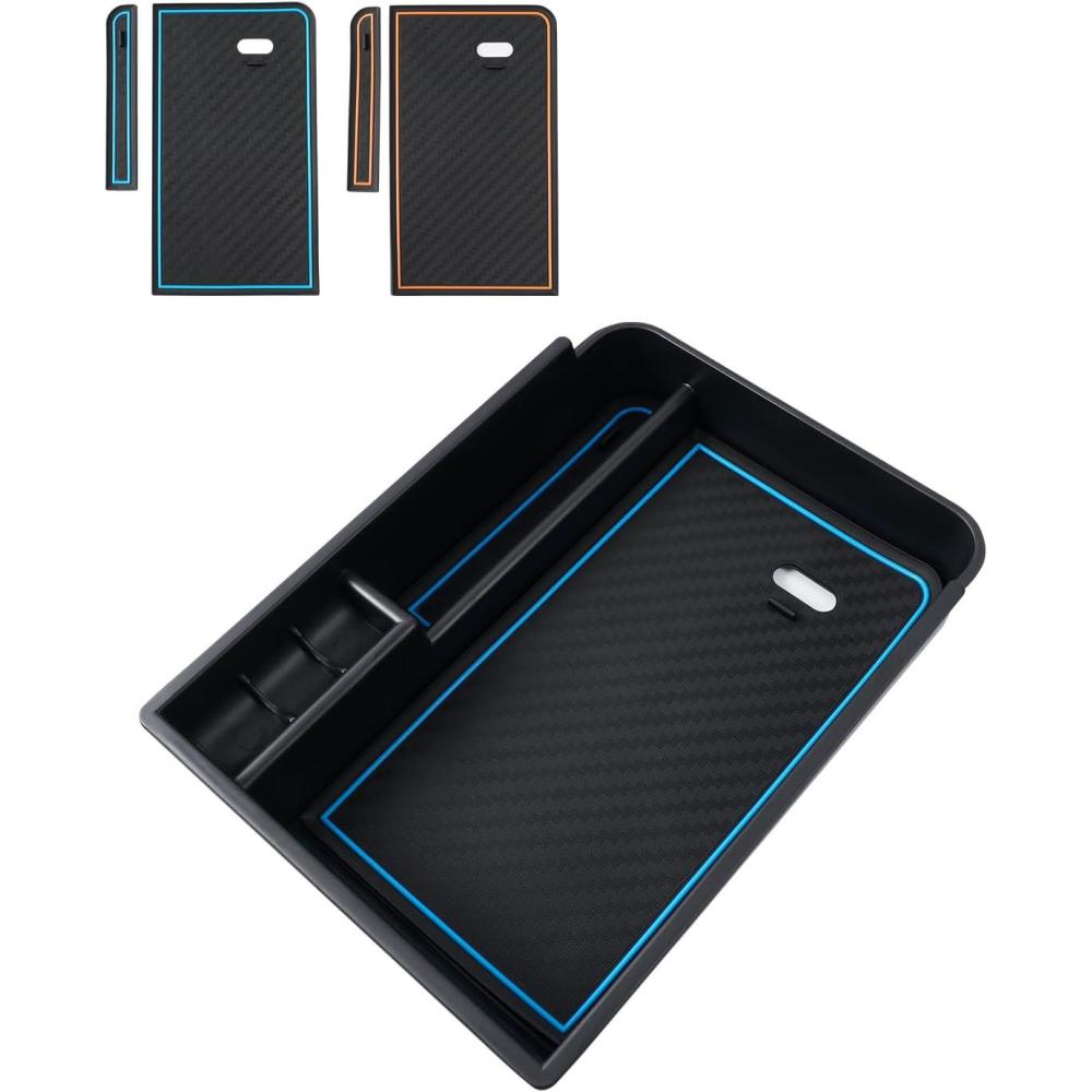 imageAutorder Center Console Organizer for Nissan Sentra 2020 2021 2022 2023 2024 2025 Accessories Armrest Storage Box Secondary Insert Tray with 2 Color Mats