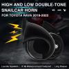 imageAutorder Car Horn Kit for Toyota RAV4 2025 2024 2023 2022 2021 2020 2019 Accessories 12V Snail Horn Waterproof High Low Tone Car Trumpet Replacement Black