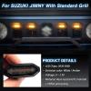 imageAutorder Compatible with LED Grille Lights Suzuki Jimny 20182022 2023 2024 2025 JB64W JB74W Accessories Front Warning Bulbs with AmberWhite Lights Decorative LED Lamps 4PCS