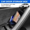 imageAutorder Custom Fit for Door Side Storage Box Tesla Model 3 20172023 Model Y 20202023 Accessories Armrest Phone Container Door Organizer Handle Pocket Tray Black Set of 4