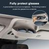 imageAutorder Glasses Holder for Toyota Sienna 2021 2022 2023 2024 Accessories Sunglasses Case Storage Flocking Visor Organizer Storage Grey