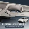 imageAutorder Glasses Holder for Toyota Sienna 2021 2022 2023 2024 Accessories Sunglasses Case Storage Flocking Visor Organizer Storage Grey
