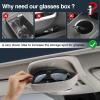 imageAutorder Glasses Holder for Toyota Sienna 2021 2022 2023 2024 Accessories Sunglasses Case Storage Flocking Visor Organizer Storage Grey