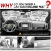imageCartist Dashboard Cover Mat for 20152018 2019 2020 Ford F150 F150 Accessories Dash Cover Flannel Dash Mat Sunshade Glare UV Rays ProtectorWithout HUD