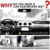 imageCartist Dashboard Cover Mat for 20152020 2021 2022 Ford Mustang Accessories Dash Cover Flannel Dash Mat Sunshade Glare UV Rays Protector Not Fit Mache