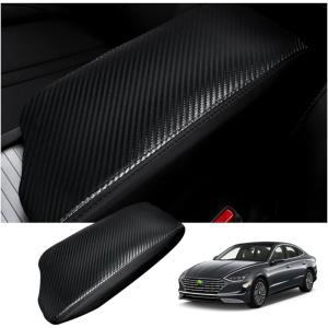imageAutorder Center Console Cover for Hyundai Elantra 20212025 2026 Accessories Carbon Fiber Armrest Cover AntiScratch Leather Armrest Protector Automatic Brake Only Not for Handbrake20202023 Sonata