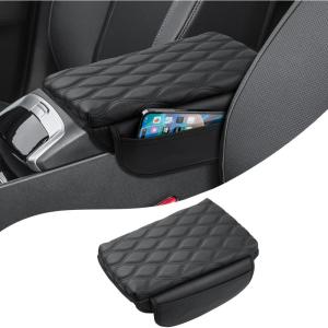 imageAutorder Center Console Cover for Hyundai Elantra 20212025 2026 Accessories Carbon Fiber Armrest Cover AntiScratch Leather Armrest Protector Automatic Brake Only Not for Handbrake20222026 Santa Cruz Cushion Pad